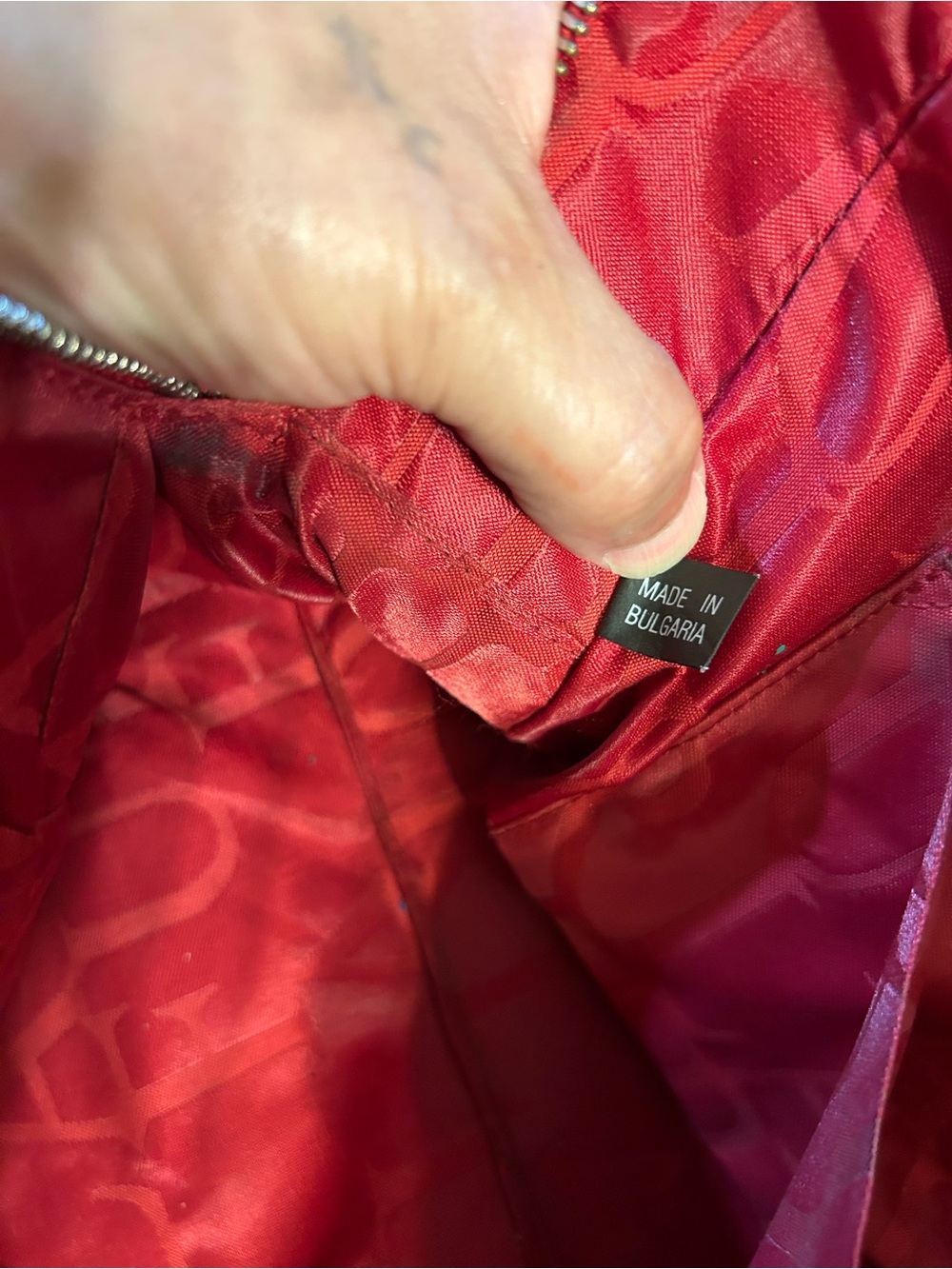 Furla Elena Satchel Saffiano Bright Red Leather Dome Satchel Top Handles READ - Picture 12 of 16